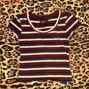 Abercrombie & Fitch Striped Short Sleeve Top